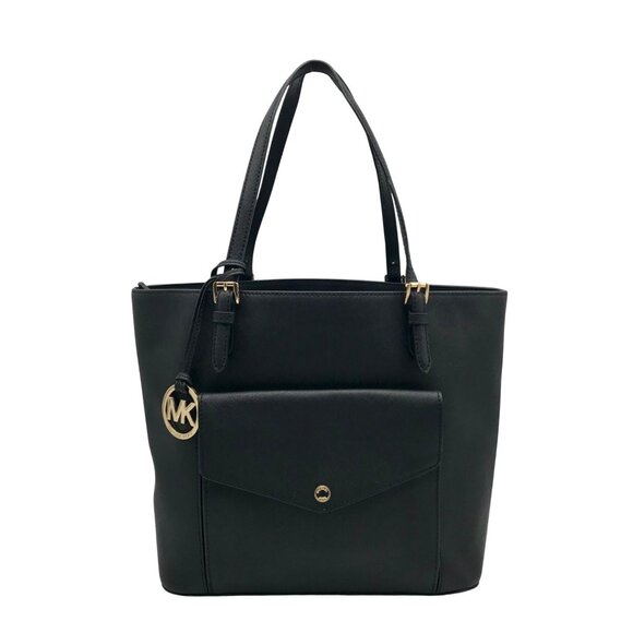 Michael Kors Black Saffiano Leather Jet Set Multi-Function Pocket Tote Bag - Picture 1 of 10